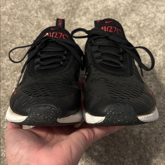 Nike Air Max 270 Black and Red Sneakers - Picture 2 of 15